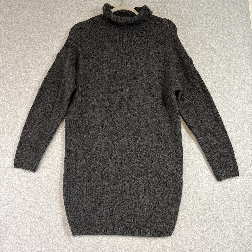 Aerie tunic sweater womens XXS gray alpaca wool pullover mock neck